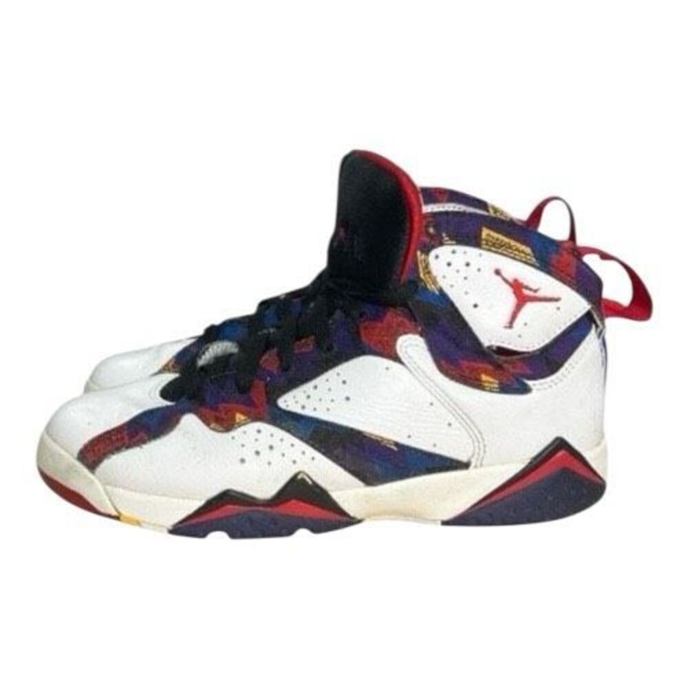 Jordan 7 Retro Sweater 304775-142 Boy Size 6Y White Blue Sneakers Basketball